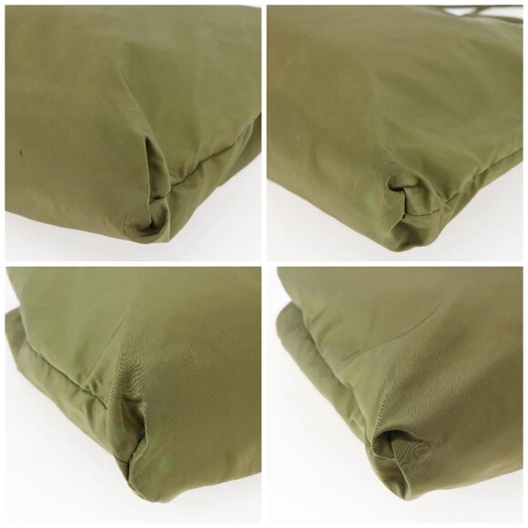 PRADA Tote Bag Nylon Khaki Silver Auth - Picture 16 of 16